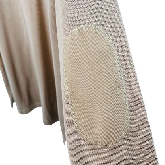 Banana Republic Tan 1/4 Zip Pullover Sweater Men's XL Long Sleeves Collared Slit - Picture 5 of 8